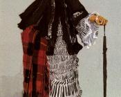 詹姆斯 蒂索 : A Lady In A Black And White Dress